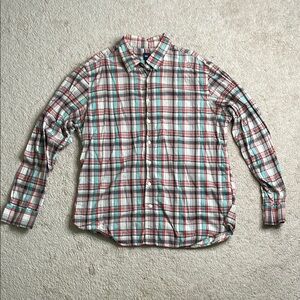 GAP Red and Green Casual Button Down Shirt